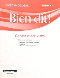 Image of Bien dit!: Cahier d'activites Student Edition Level 1