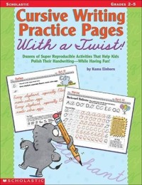 Image of Cursive Writing Practice Pages With Twist! Grades 2-5