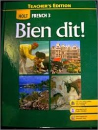 Image of Holt French 3: Bien Dit! [2008, Teacher Edition]