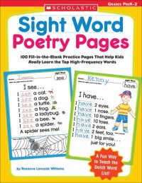 Image of Sight Word Poetry Pages Grades PreK-2
