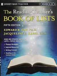 Image of The Reading Teacher's Book of Lists fifth edition
